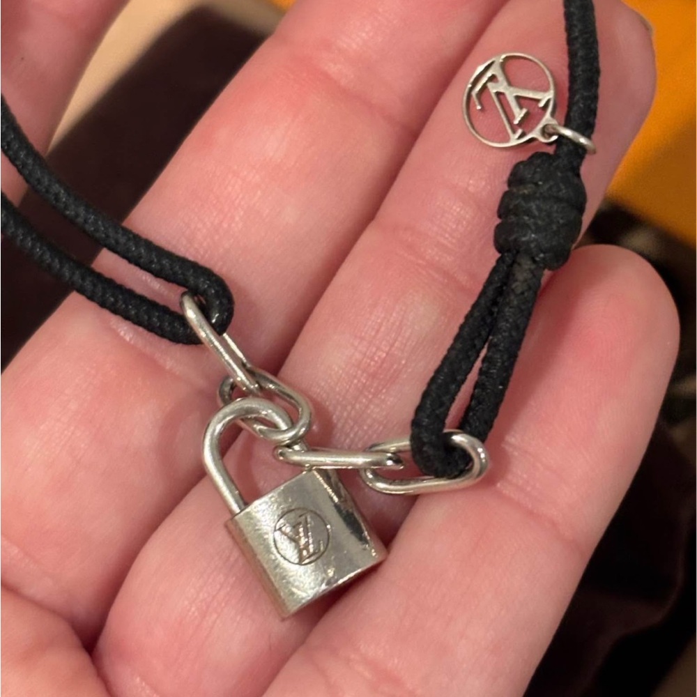 Louis Vuitton LV Louis Vuitton 925 Sterling Silver Padlock Adjustable Bracelet - Picture 3 of 8